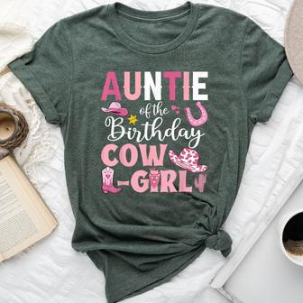 Auntie Of The Birthday Cowgirl Rodeo Party B-Day Girl Party Bella Canvas T-shirt - Seseable