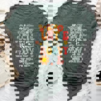 Auntie Of Groovy One Matching Family 1St Birthday Party Bella Canvas T-shirt | Mazezy