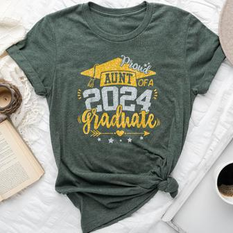 Auntie Senior 2024 Proud Aunt Of A Class Of 2024 Graduate Bella Canvas T-shirt - Seseable
