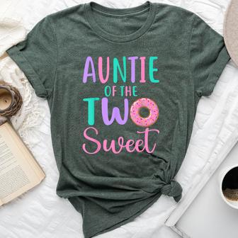 Auntie Of The Two Sweet Aunt 2Nd Birthday Girl Donut Party Bella Canvas T-shirt - Monsterry