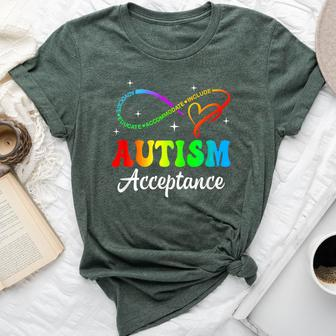 Autism Awareness Acceptance Infinity Symbol Kid Bella Canvas T-shirt | Mazezy