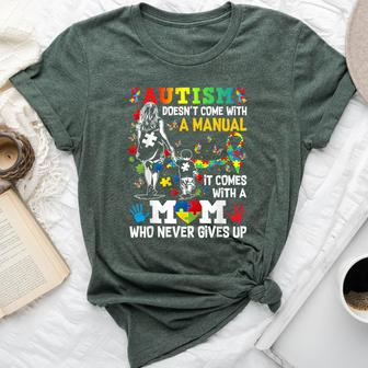 Autism Mom Doesn't Come With A Manual Autism Awareness Bella Canvas T-shirt - Seseable