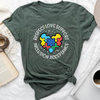 Autism Respect Love Inclusion Acceptance Awareness Kid Bella Canvas T-shirt | Mazezy
