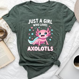 Axolotl Kawaii Just A Girl Who Loves Axolotls Bella Canvas T-shirt | Mazezy CA