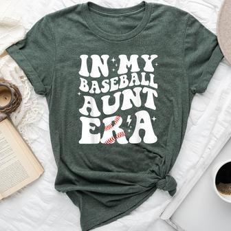 In My Baseball Aunt Era Groovy Vintage Baseball Aunt Auntie Bella Canvas T-shirt - Seseable