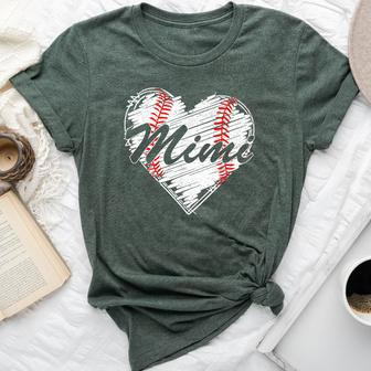 Baseball Mimi Retro Heart Baseball Grandma Mother's Day Bella Canvas T-shirt - Seseable