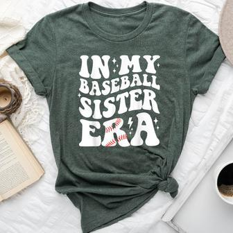 In My Baseball Sister Era Groovy Retro Proud Baseball Sister Bella Canvas T-shirt - Thegiftio UK