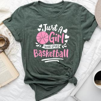 Basketball Girl Just A Girl Who Loves Basketball Bella Canvas T-shirt - Thegiftio UK