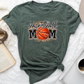 Basketball Mom Leopard Basketball Senior Mom 2023 Mother Day Bella Canvas T-shirt - Seseable
