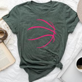 Basketball Silhouette Basketball Lover Women Girls Graphic Bella Canvas T-shirt - Monsterry