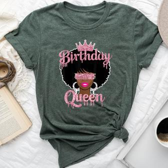 Beautiful Afro Birthday Queen Bella Canvas T-shirt - Seseable