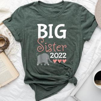 Become Big Sister 2022 Elephant Sis Bella Canvas T-shirt - Monsterry UK