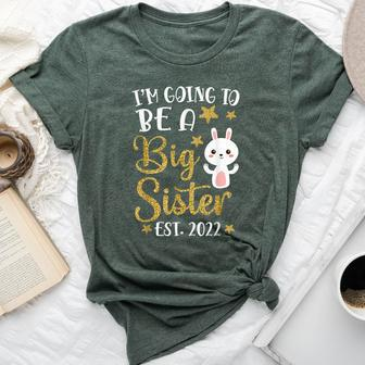 Become Big Sister 2022 Rabbit Bella Canvas T-shirt - Monsterry