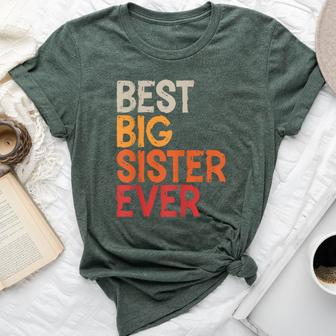 Best Big Sister Ever Sibling Vintage Distressed Big Sister Bella Canvas T-shirt - Monsterry AU