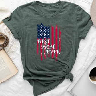 Best Mom Ever American Flag T Bella Canvas T-shirt - Monsterry DE