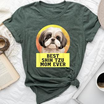 Best Mom Ever Shih Tzu Dog Breed Owner Best Friend Women Bella Canvas T-shirt | Mazezy CA