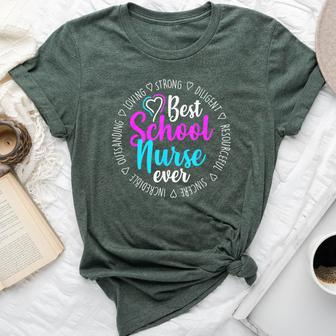 Best School Nurse Ever Appreciation Bella Canvas T-shirt | Mazezy
