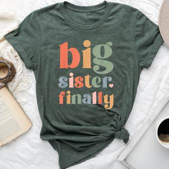 Big Sister To Be 2024 Finally Promoted To Big Sister 2024 Bella Canvas T-shirt - Monsterry