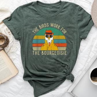 The Birds Work For The Bourgeoisie Vintage Men Bella Canvas T-shirt - Monsterry UK