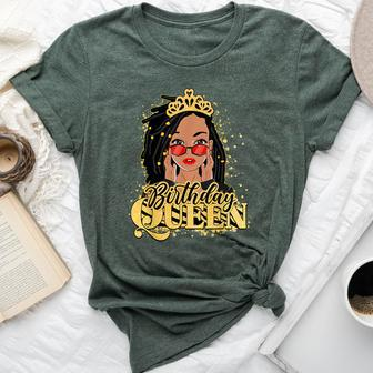 Birthday Black Queen African American Loc'd Woman Black Girl Bella Canvas T-shirt - Monsterry AU