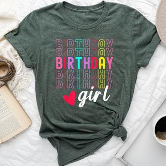 Birthday For Girl Retro Text Awesome Cute Birthday Party Bella Canvas T-shirt - Thegiftio UK