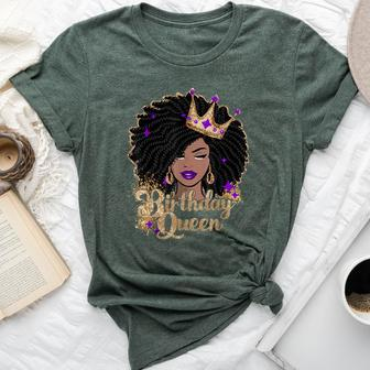 Birthday Queen African Melanin American Afro Bella Canvas T-shirt | Mazezy CA