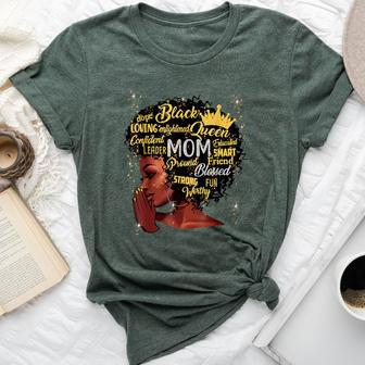 Black Afro Blessed Mom Christian African Mother's Day Bella Canvas T-shirt - Seseable