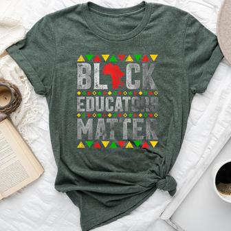 Black Educators Matter Teacher Black History Month Pride Bella Canvas T-shirt - Thegiftio UK