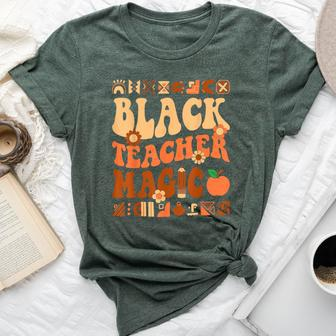 Black Teacher Magic Melanin Africa History Pride Teacher Bella Canvas T-shirt - Seseable