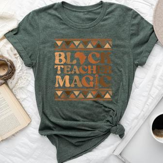 Black Teacher Magic Black History Month African Pride Women Bella Canvas T-shirt | Mazezy