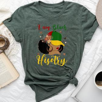 I Am Black History Black History Month African Girls Bella Canvas T-shirt | Mazezy
