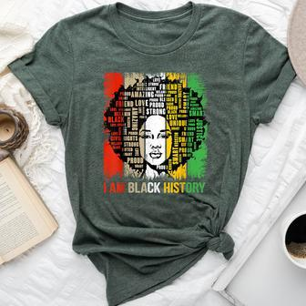 I Am Black History Month Girls Black Queen Melanin Bella Canvas T-shirt - Seseable