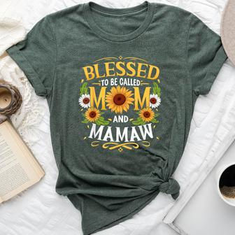 Blessed To Be Called Mom And Mamaw Mother's Day Bella Canvas T-shirt - Monsterry UK