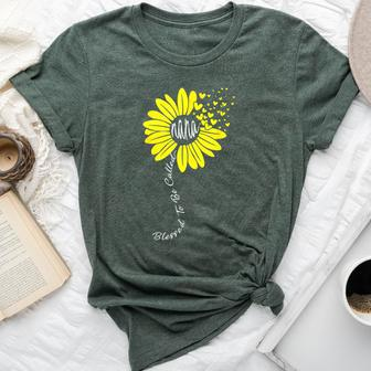 Blessed To Be Called Nana Happy Sunflower Family Bella Canvas T-shirt - Monsterry