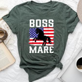 Boss Mare American Usa Horse Lover Riding Rider Equestrian Bella Canvas T-shirt - Monsterry