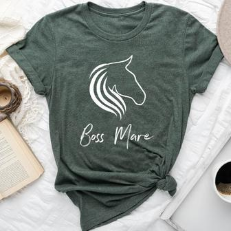 Boss Mare Equestrian Horse Lover Bella Canvas T-shirt - Monsterry