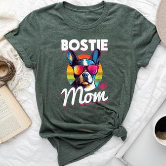 Boston Terrier Bostie Dog Breed Pet Bostie Mom Bella Canvas T-shirt - Seseable