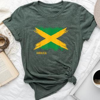 Boy Girl And Country Flag Of Jamaica Bella Canvas T-shirt - Seseable