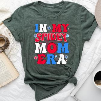 Boy Mama Groovy Mama And Daddy Spidey Mom In My Mom Era Bella Canvas T-shirt - Seseable