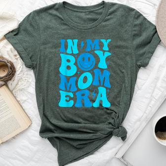 In My Boy Mom Era Retro Groovy Mom Life Happy Mother's Day Bella Canvas T-shirt - Seseable