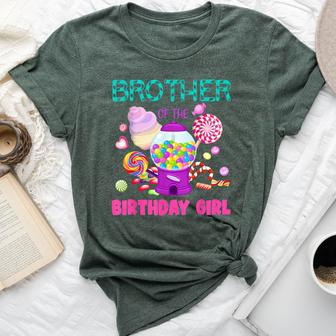 Brother Of The Birthday Girl Candyland Candy Birthday Bella Canvas T-shirt - Seseable