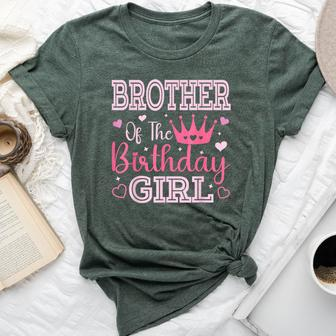 Brother Of The Birthday Girl Cute Pink Matching Family Party Bella Canvas T-shirt - Monsterry DE