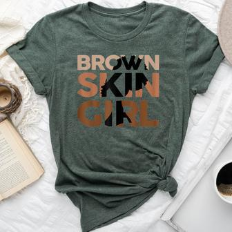 Brown Skin Girl Black Junenth Melanin Queen Afro Girls Bella Canvas T-shirt - Thegiftio