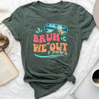 Bruh We Out Happy Last Day Of School Teacher Beach Summer Bella Canvas T-shirt - Monsterry