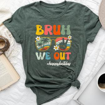 Bruh We Out Happy Last Day Of School Teacher Student Summer Bella Canvas T-shirt | Mazezy