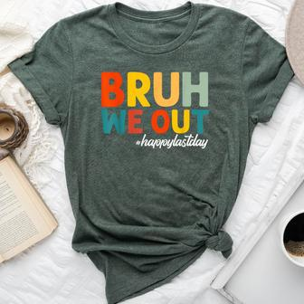 Bruh We Out Happy Last Day Of School Teacher Students Summer Bella Canvas T-shirt | Mazezy UK