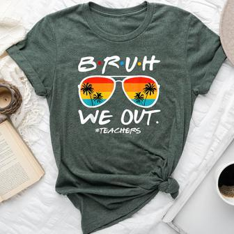 Bruh We Out Summer Glasses Happy Last Day Of School Teacher Bella Canvas T-shirt - Monsterry UK