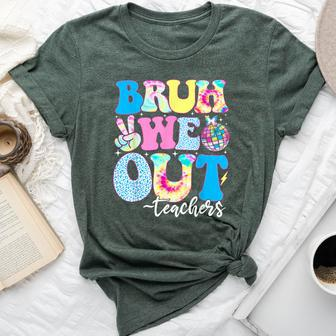 Bruh We Out Teachers End Of School Year Teacher Summer Bella Canvas T-shirt - Seseable