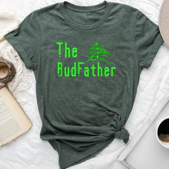 The Budfather Marijuana Bud Father Pot Plant Grower Dad's Bella Canvas T-shirt - Monsterry UK