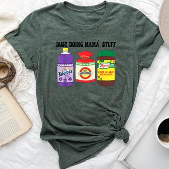 Busy Doing Mama Stuff Mama Life Spanish Mama Bella Canvas T-shirt - Seseable